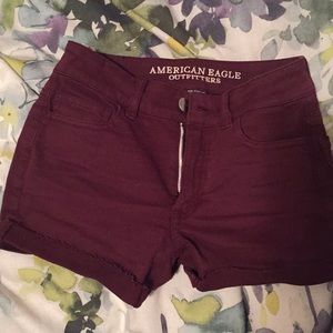 American eagle burgundy shorts